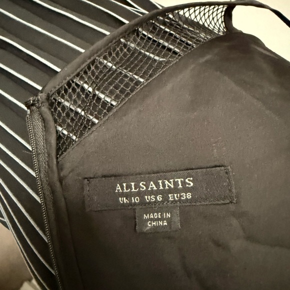 all saints Cora Pleat Dress. us 6 - Picture 7 of 11